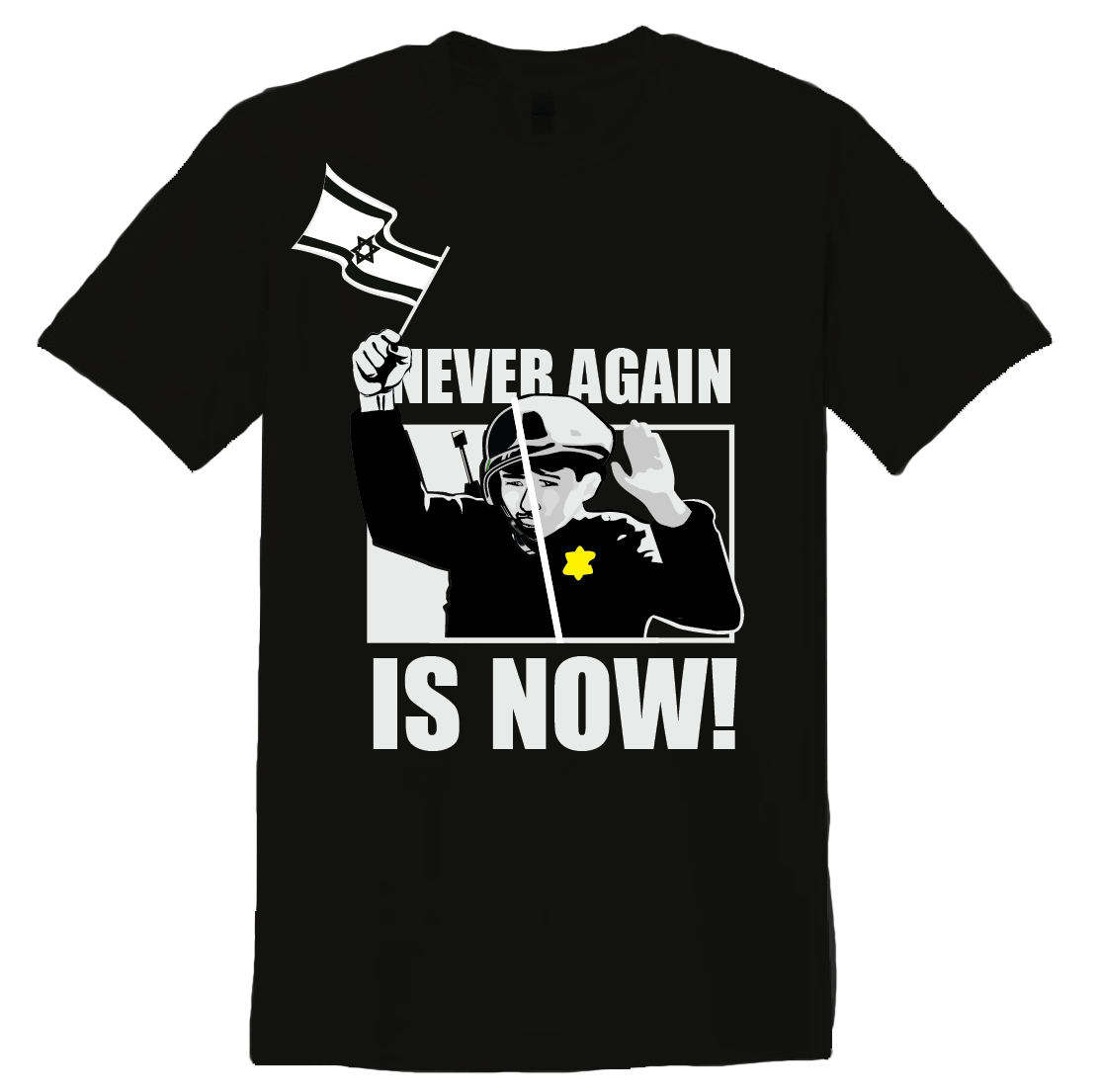 Never Again Is Now T-Shirt (Unisex, Black)